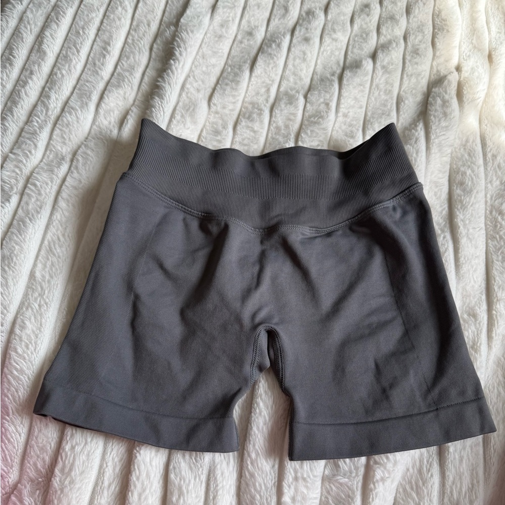 Women’s High-Waist Gray Active Shorts